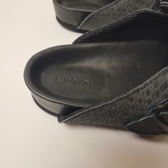 The Shoe Surgeon Black Python Luxe Mule Men's 10 / Women's 11.5 - Picture 9 of 15